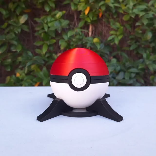 Pokébola Magnética Functional, pieza funcional impresa en 3D